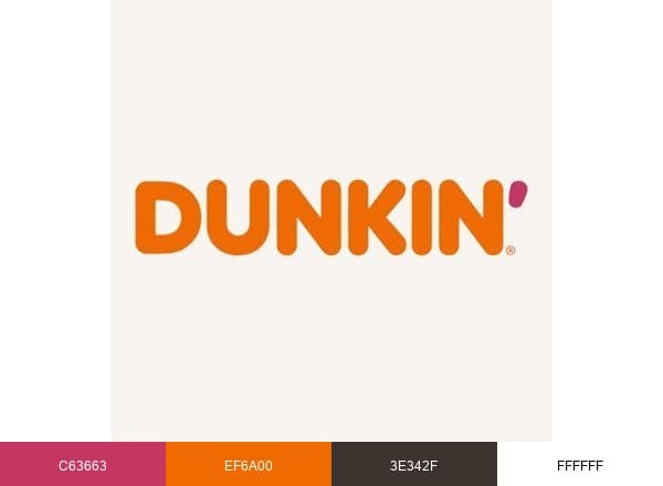 Dunkin brand color palette