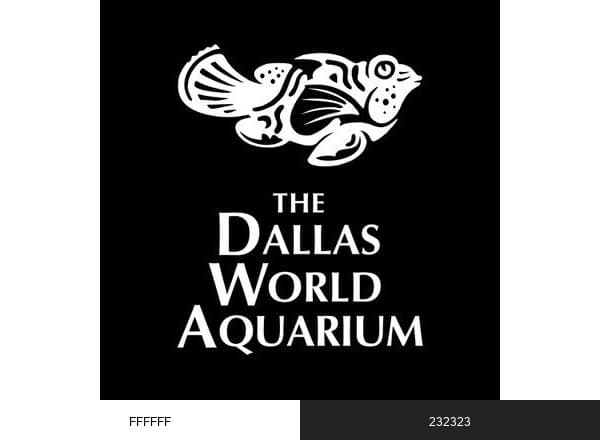 The Dallas World Aquarium brand color palette