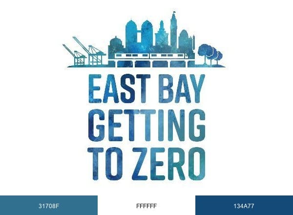 East Bay Getting to Zero brand color palette