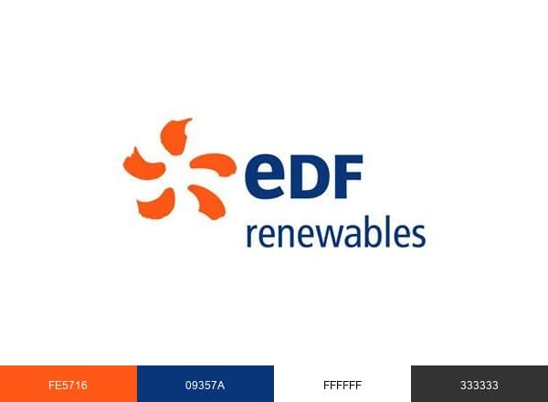 EDF Renewables Powering Progress brand color palette