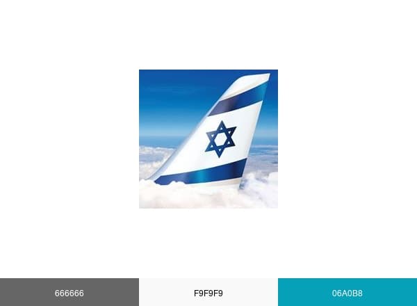 El Al Israeli Airlines brand color palette