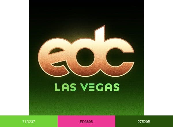 EDC Las Vegas brand color palette