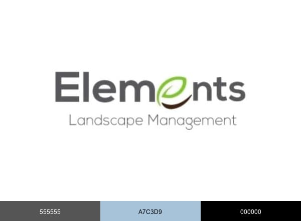 Elements Landscape Management brand color palette