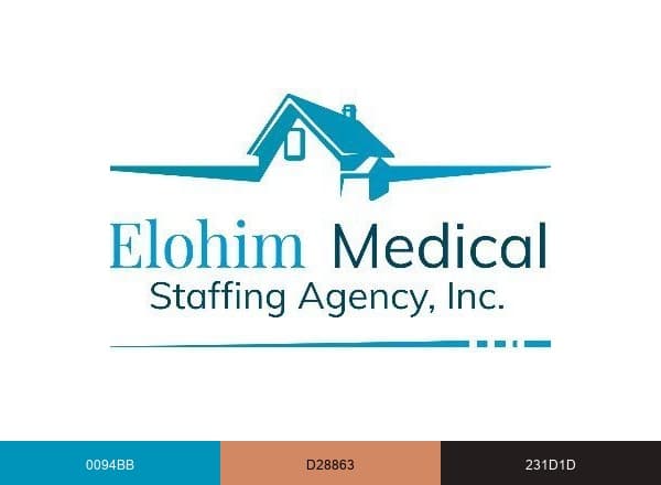 Elohim Medical Staffing Agency brand color palette