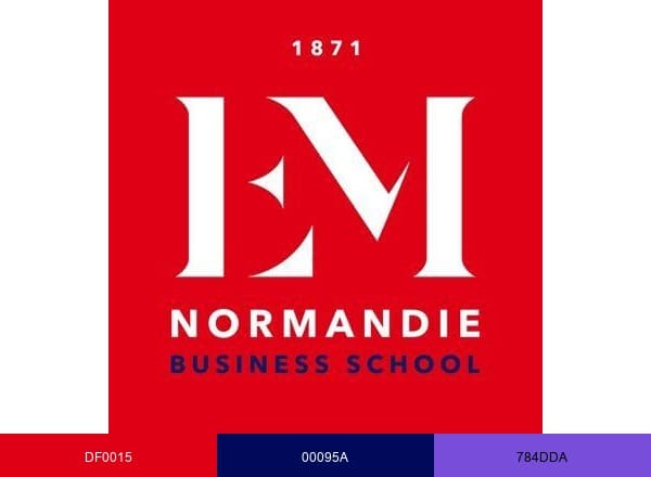 EM Normandie Business School brand color palette