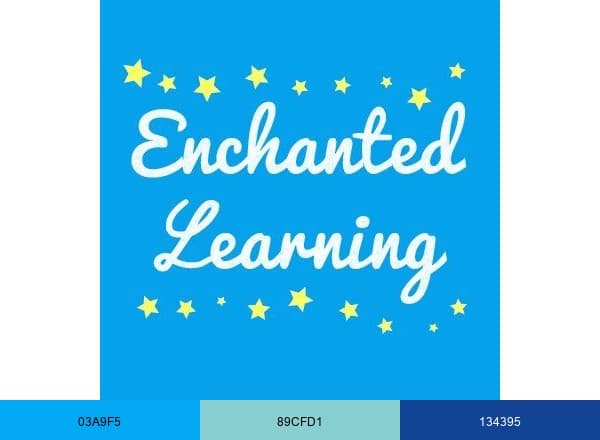 Enchanted Learning brand color palette