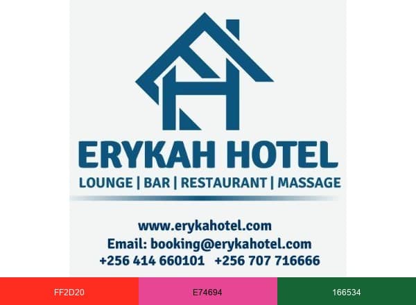 Erykah Hotel Mityana Road brand color palette