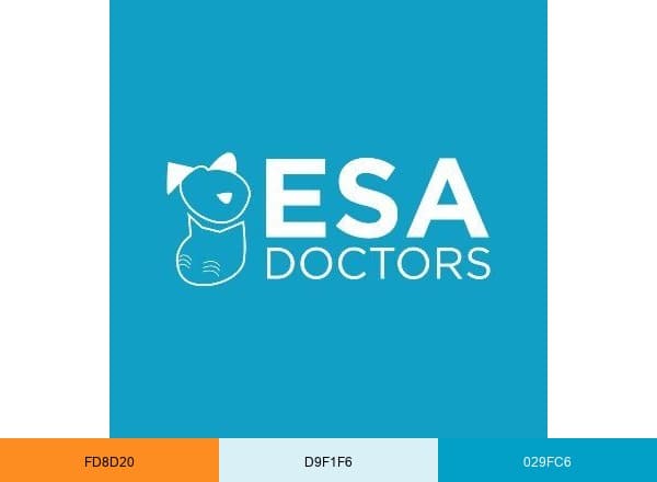 ESA Doctors brand color palette