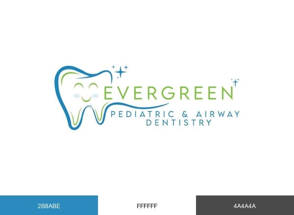 Evergreen Pediatric & Airway Dentistry brand color palette