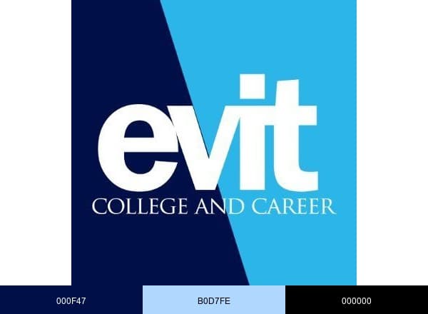 EVIT College and Career brand color palette