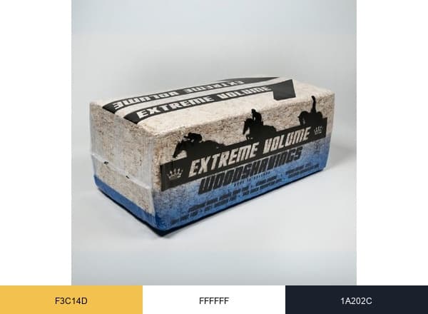 Extreme Volume Woodshavings brand color palette
