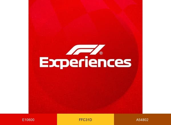 F1 Experiences brand color palette