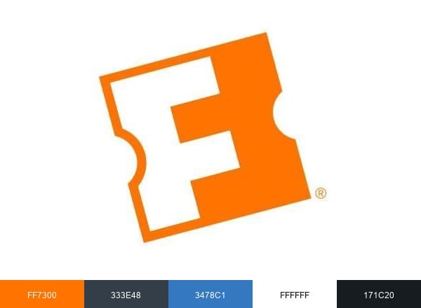 Fandango brand color palette