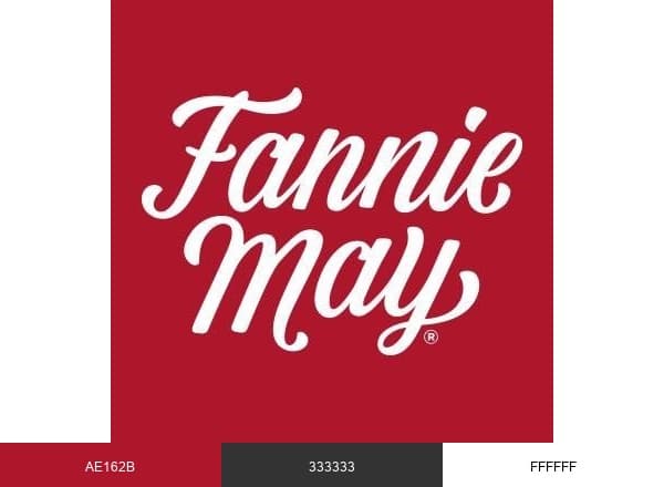Fannie May brand color palette