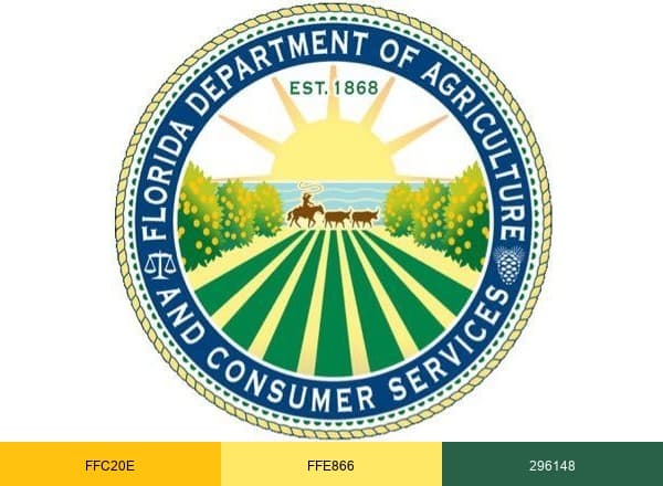 Florida Dept. of Agriculture & Consumer Services brand color palette