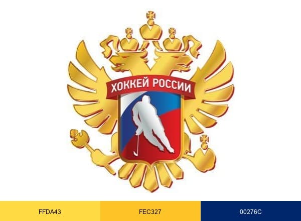 Хоккей России brand color palette