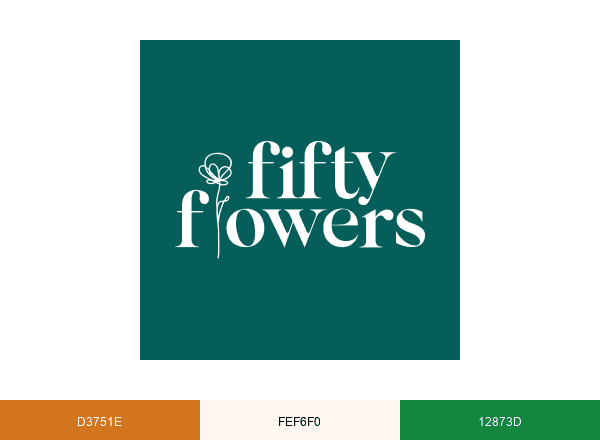 FiftyFlowers brand color palette