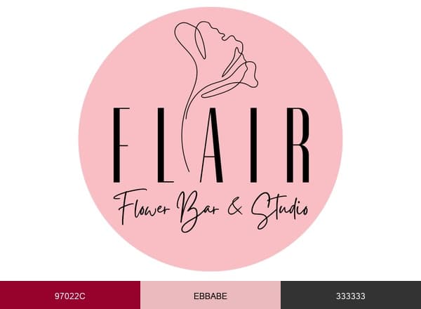 – Flair Flower Bar brand color palette