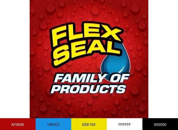 Flex Seal brand color palette