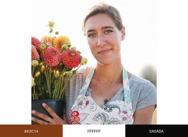 Floret Flower Farm brand color palette