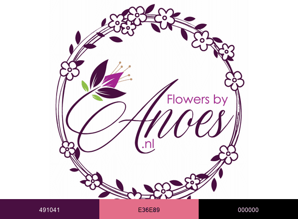 Flowers By Anoes brand color palette