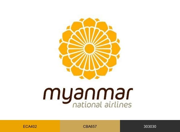 Myanmar National Airlines brand color palette