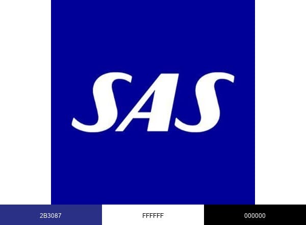 SAS - Scandinavian Airlines brand color palette
