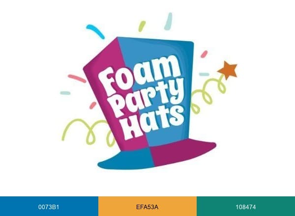 Foam Party Hats brand color palette