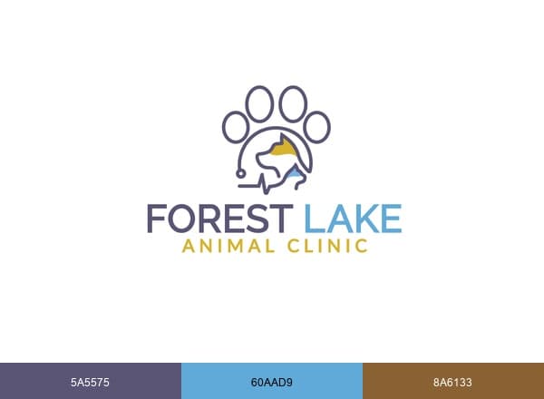 Forest Lake Animal Clinic brand color palette