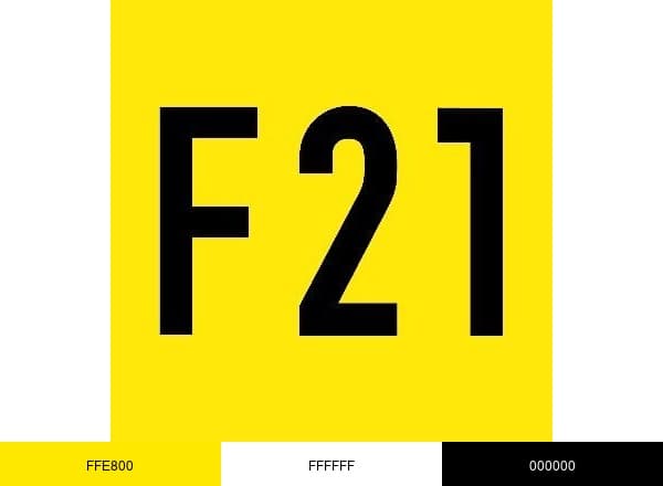 Forever 21 brand color palette
