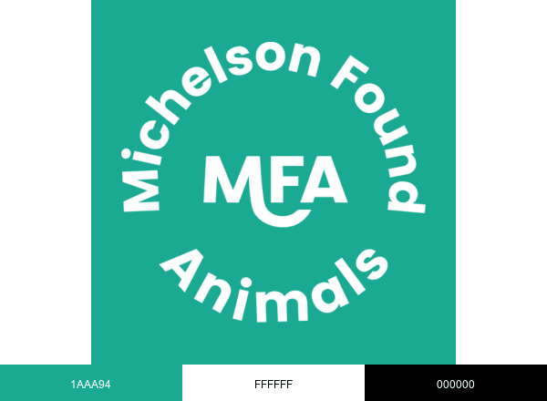 Michelson Found Animals brand color palette
