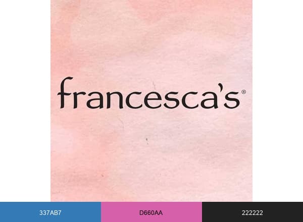 Francesca's brand color palette
