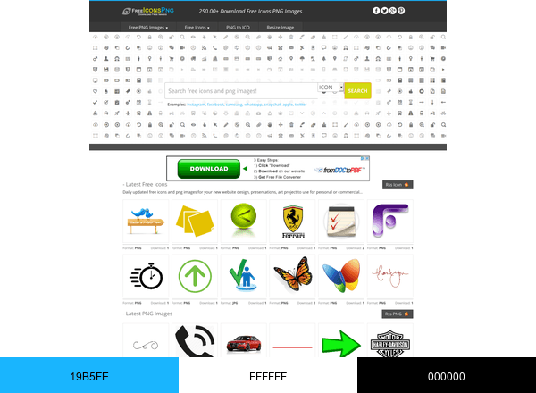 Free Icons Png brand color palette