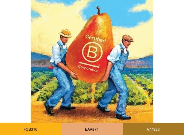 The FruitGuys brand color palette