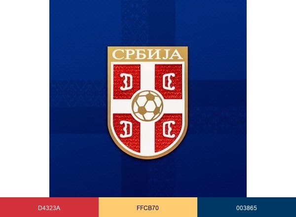 Fudbalski savez Srbije brand color palette