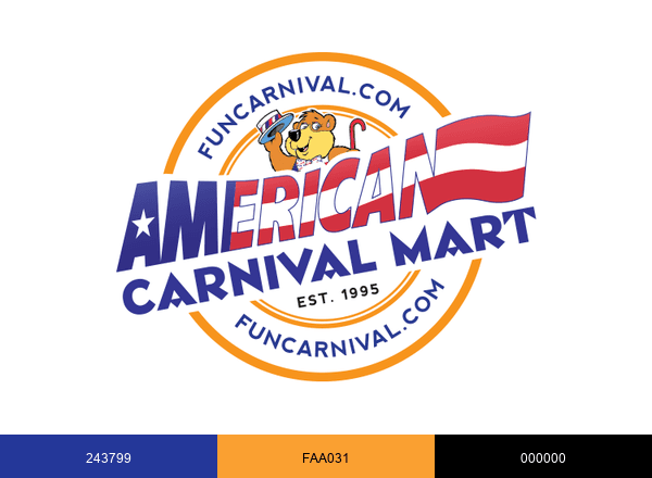 American Carnival Mart brand color palette