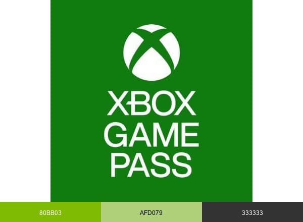 Xbox Game Pass brand color palette