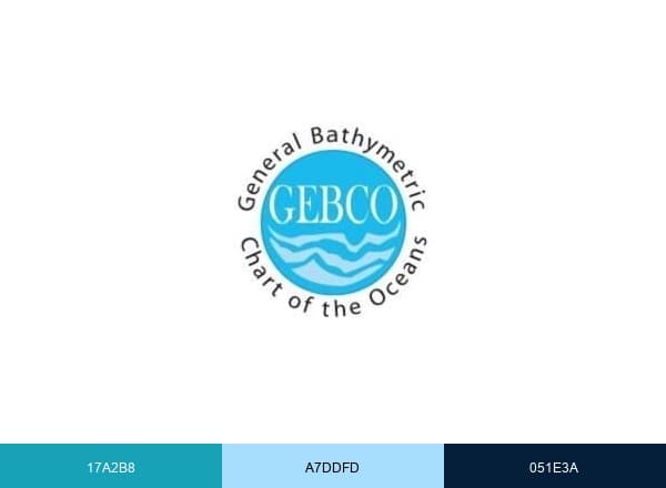 GEBCO bathymetry brand color palette
