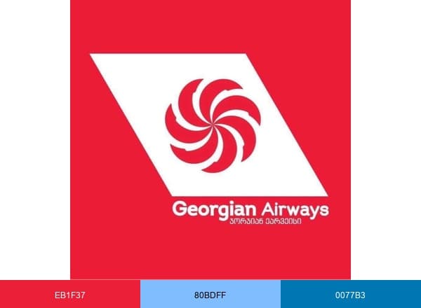 Georgian Airways brand color palette