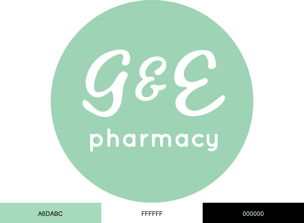 G & E Pharmacy brand color palette