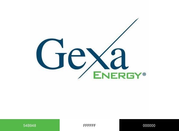 Gexa Energy brand color palette