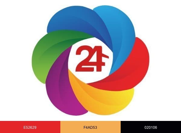 قاصدک۲۴ brand color palette