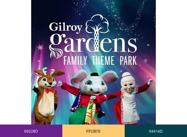 Gilroy Gardens brand color palette
