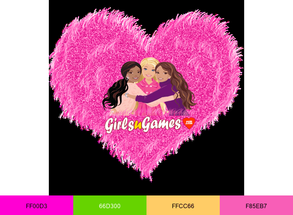 GirlsUGames Girl Games brand color palette