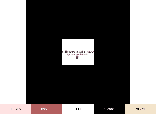 Glitters and Grace Signature Mobile Parties brand color palette