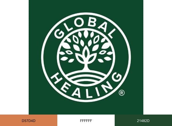 Global Healing brand color palette