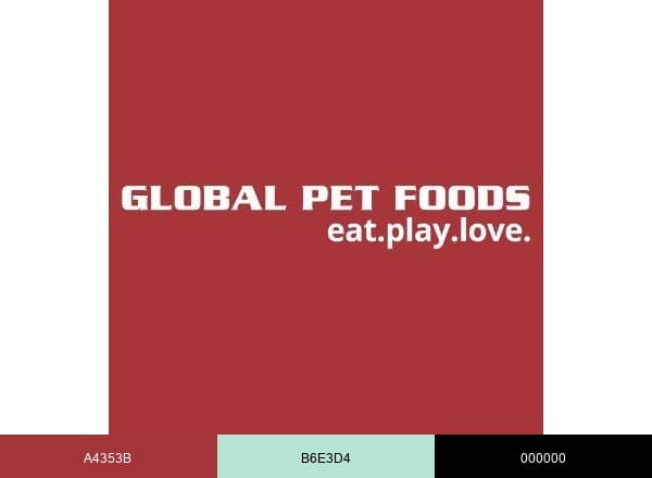 Global Pet Foods brand color palette