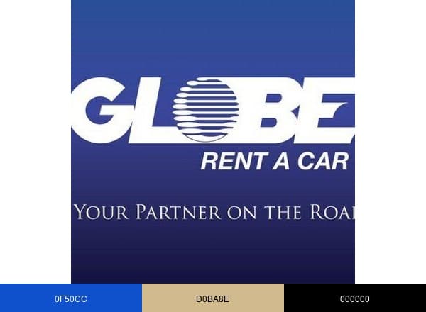 GLOBE RENT A CAR brand color palette
