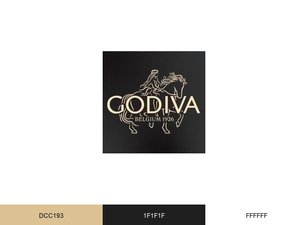 GODIVA brand color palette