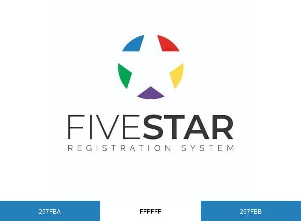 Five Star Registration System brand color palette